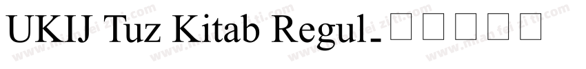 UKIJ Tuz Kitab Regul字体转换